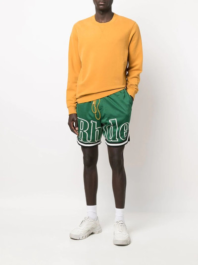 Rhude stripe-trim sport shorts outlook