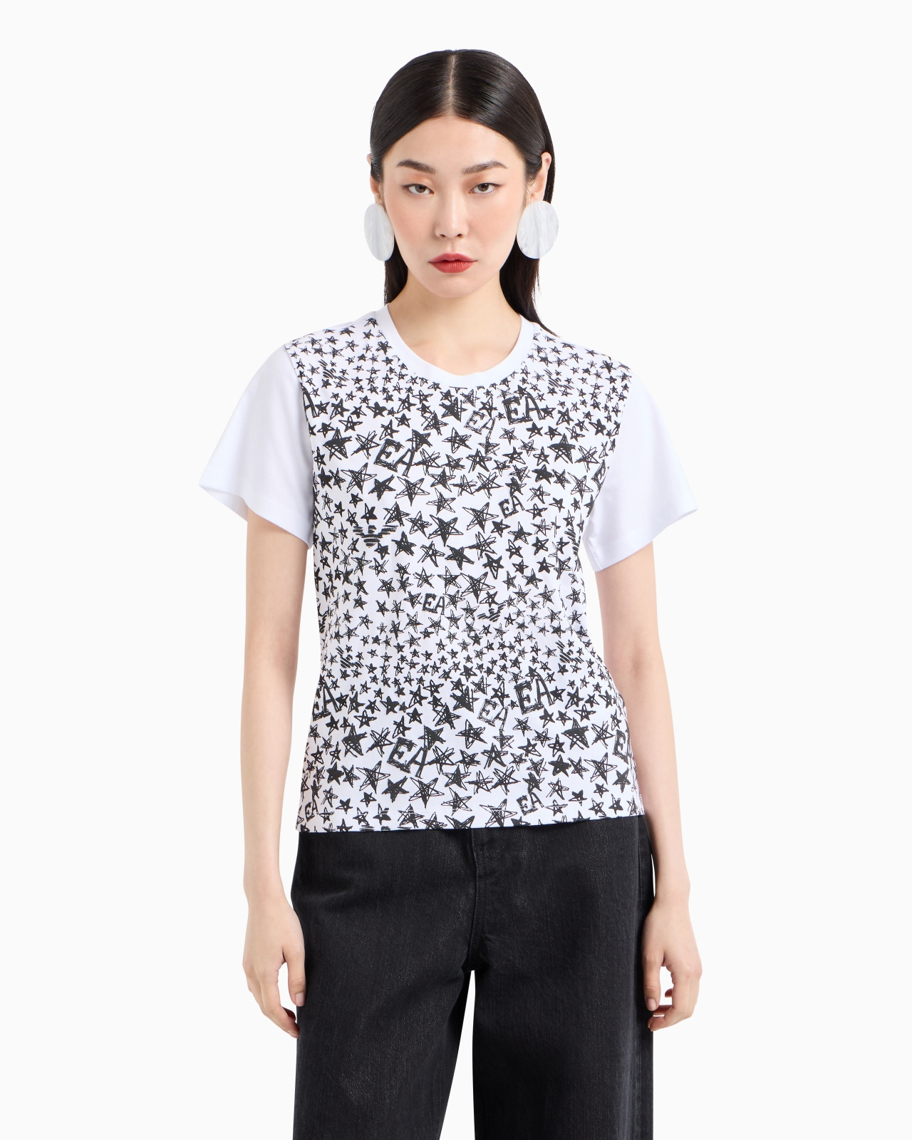 ASV organic jersey T-shirt with all-over star print - 2