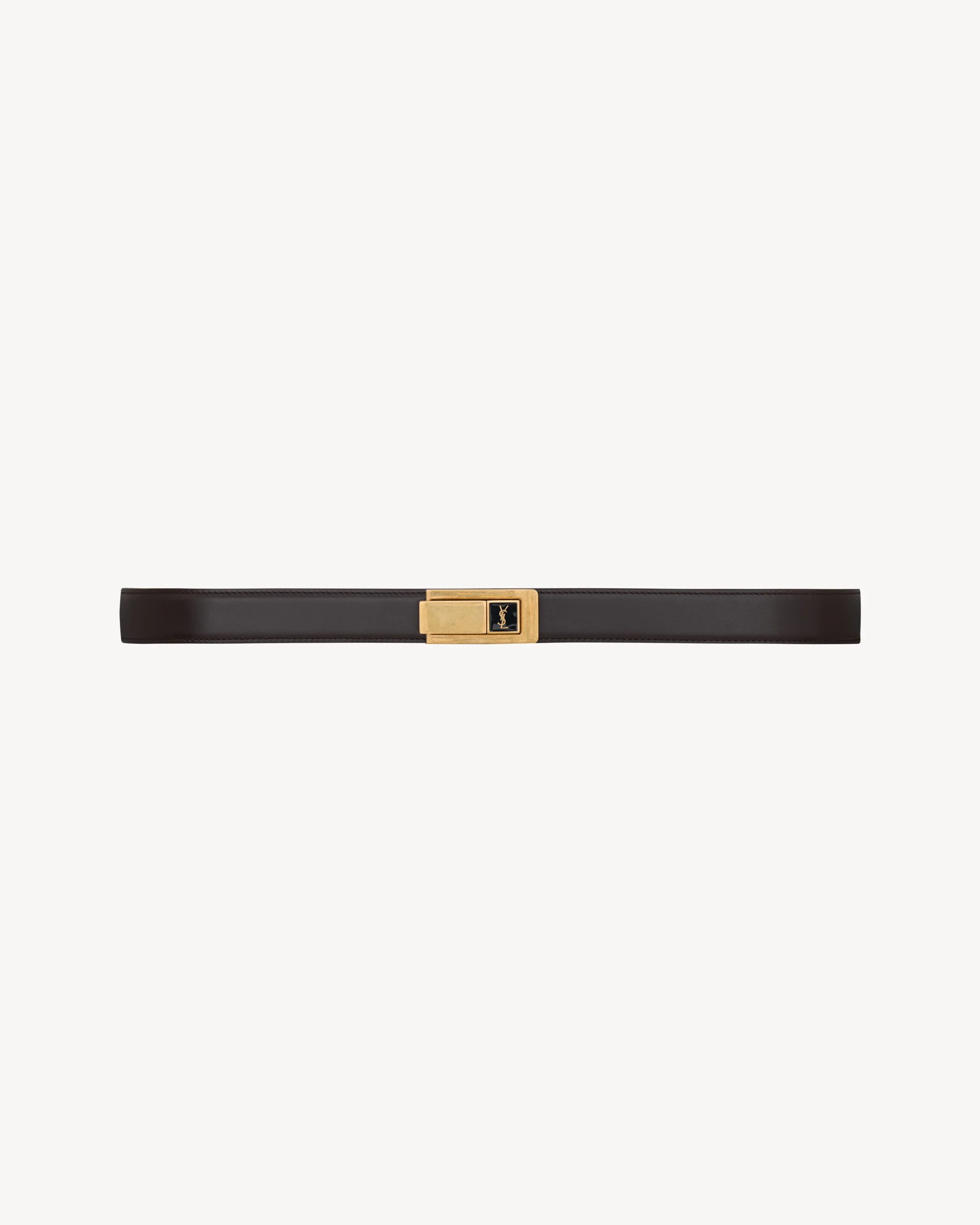 CHARNIERE BUCKLE BELT IN SMOOTH LEATHER - 1