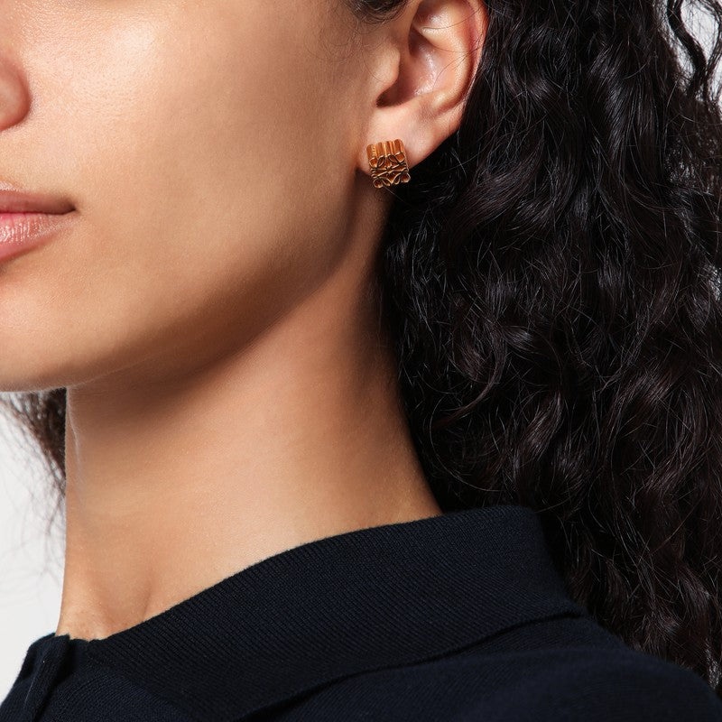 Loewe Loewe Gold Anagram Earrings Women | luosophy | REVERSIBLE