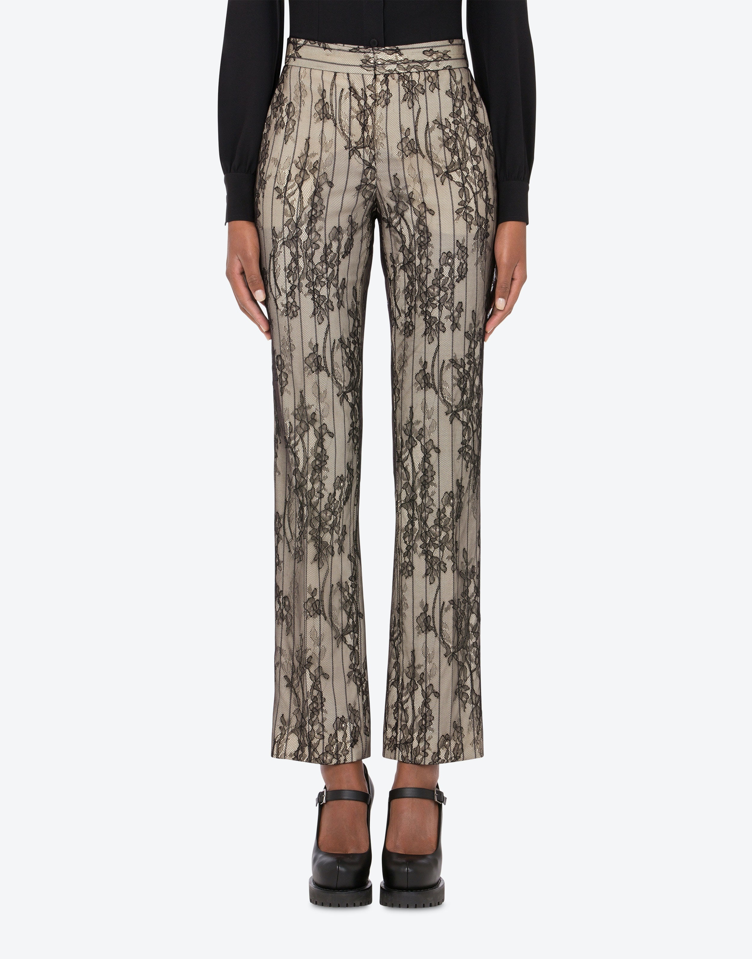 LACE STRIPED TROUSERS - 2