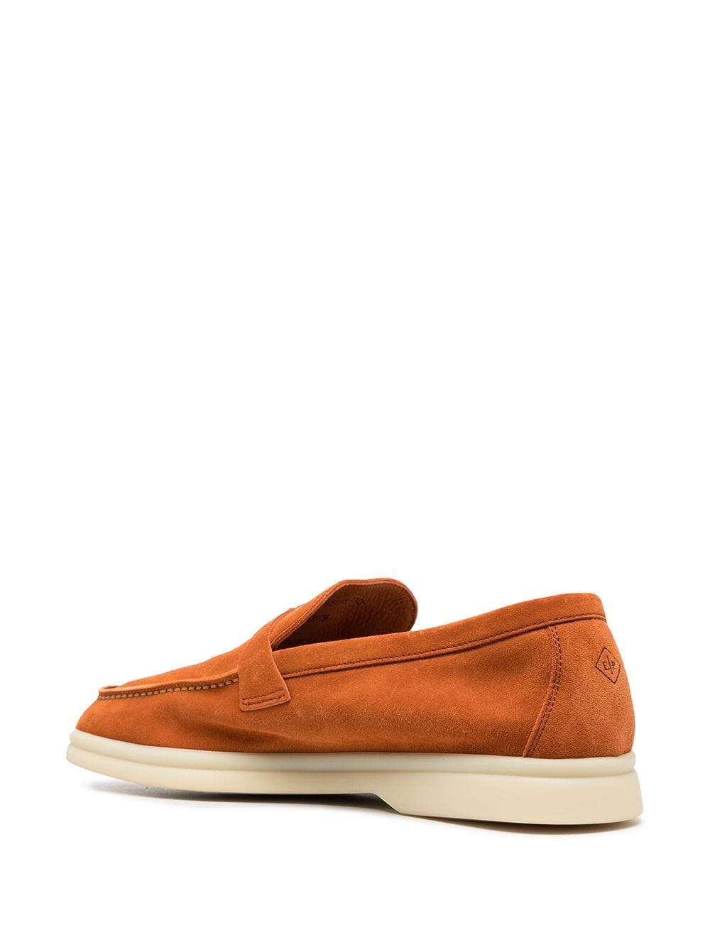 logo charm suede loafers - 3