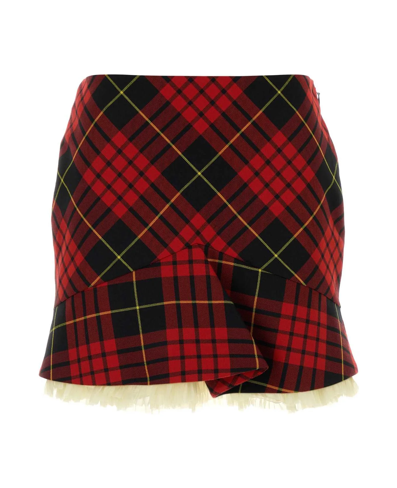 Embroidered Polyester Blend Mini Skirt - 1