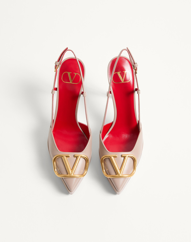 VLOGO SIGNATURE CALFSKIN SLINGBACK PLATFORM PUMP 120MM 4