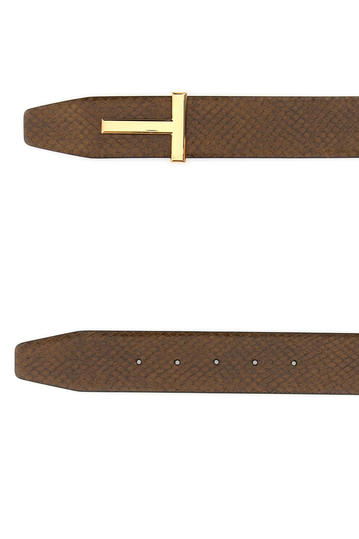 Brown leather reversible belt - 2