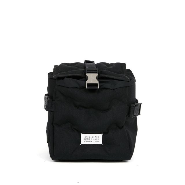 Black backpack with application - 1
