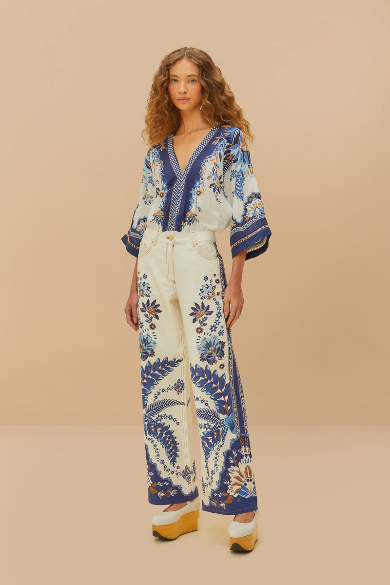 Off-White Ana Tapestry Kimono Bodysuit 3