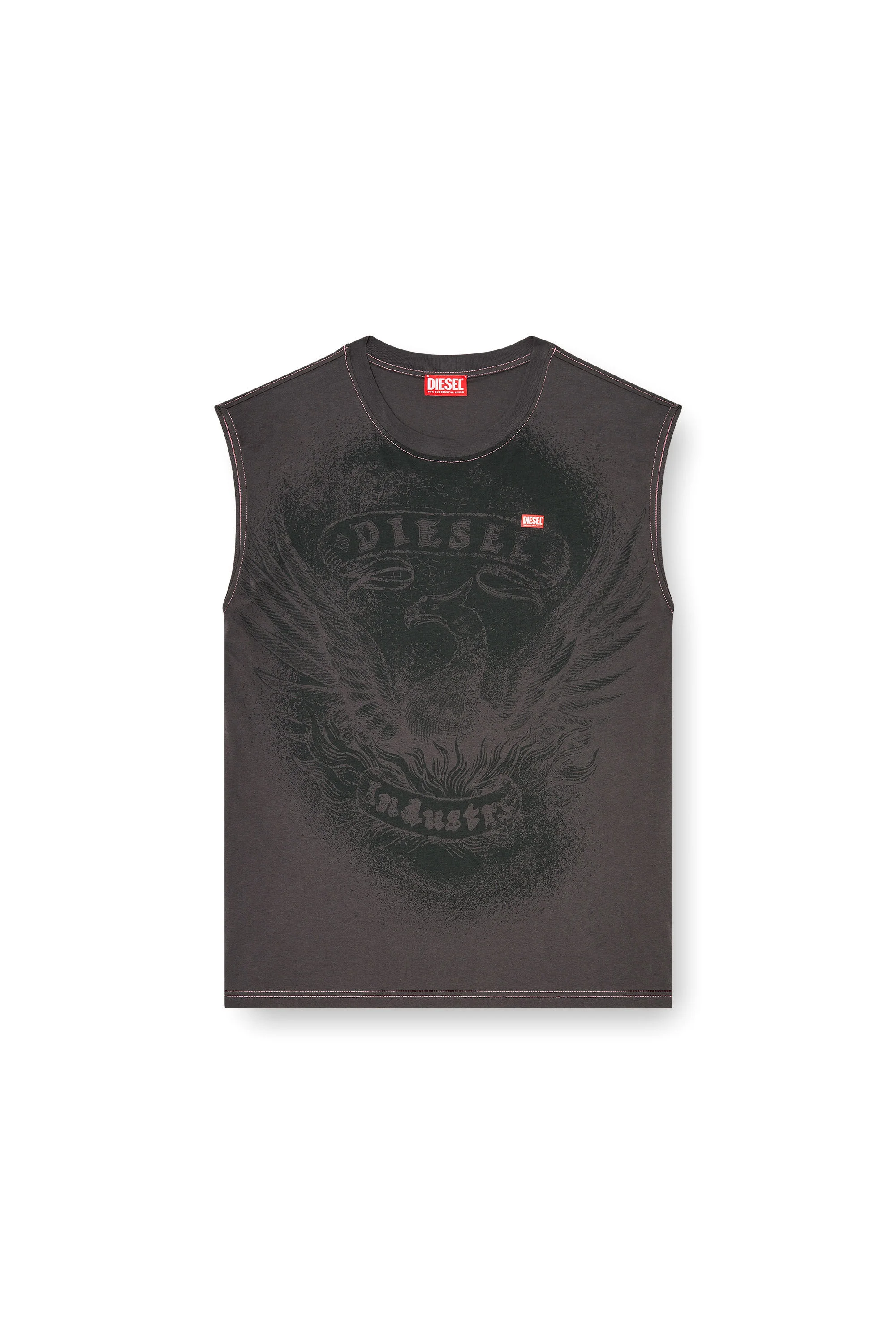 SLEEVELESS TOP IN COTTON WITH TONAL GRAPHIC - 1
