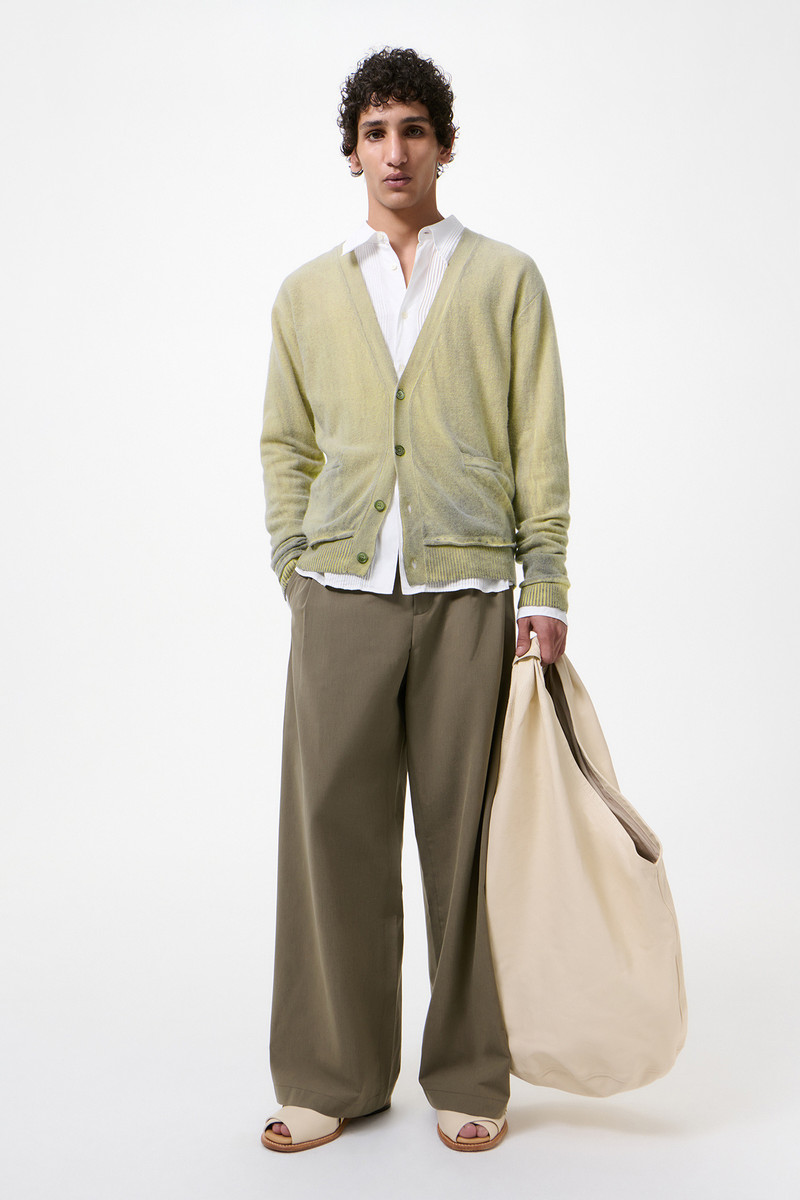 Our Legacy Parallel Cardigan Moss Spray Dye Cherub Wool outlook