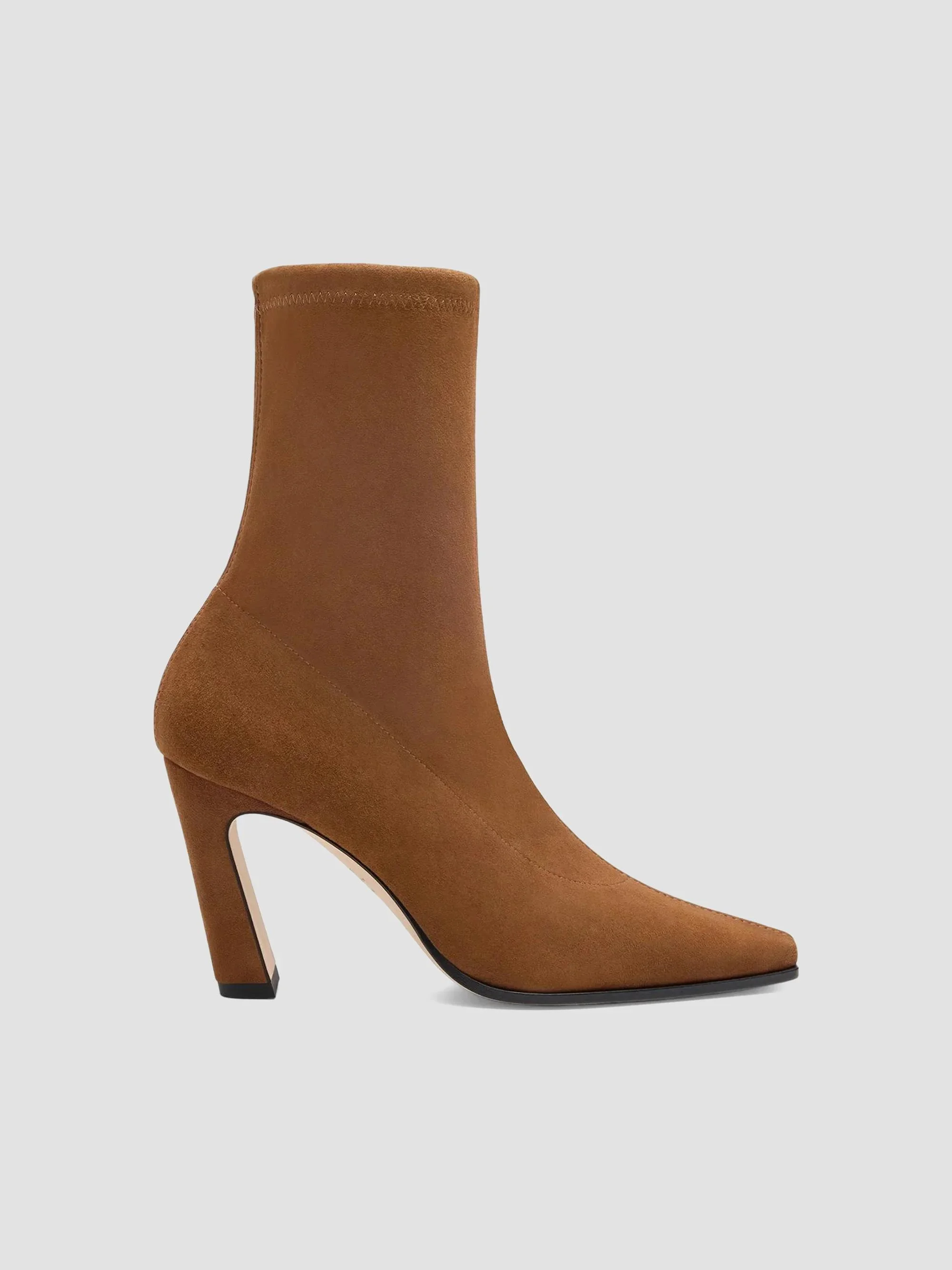 Women's Stassi 85MM Stretch Booties - Walnut - 1