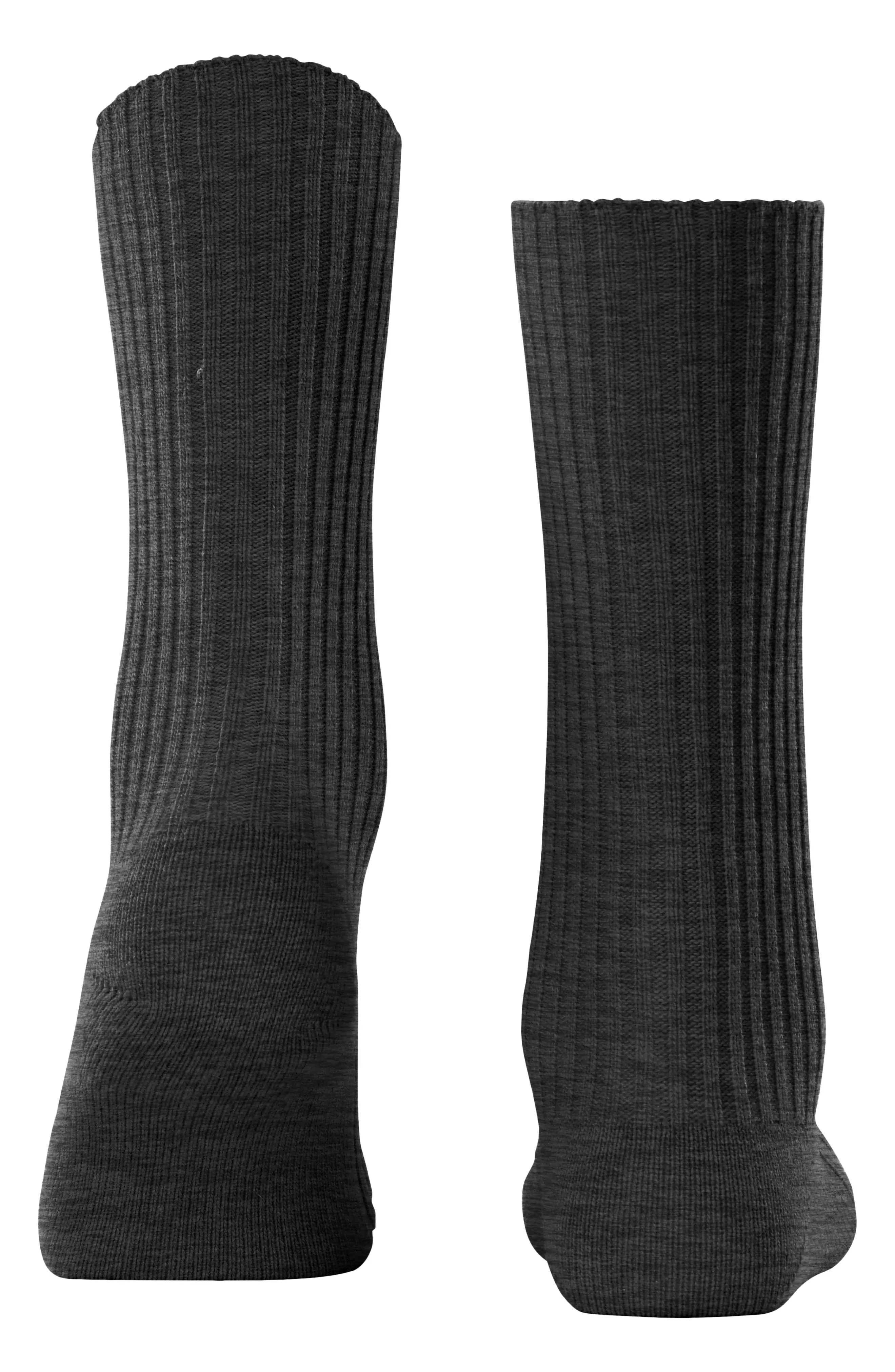 Cosy Wool Blend Boot Socks in Anthra. mel - 2
