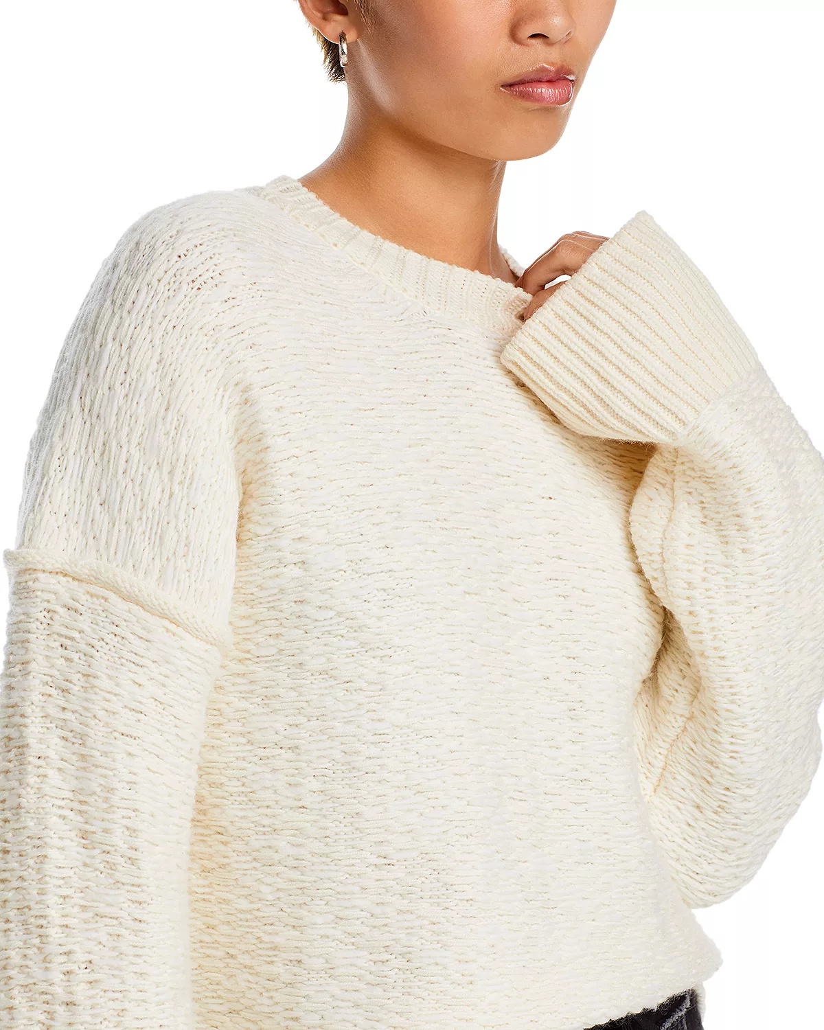 Wool Float Jacquard Oversized Sweater - 6