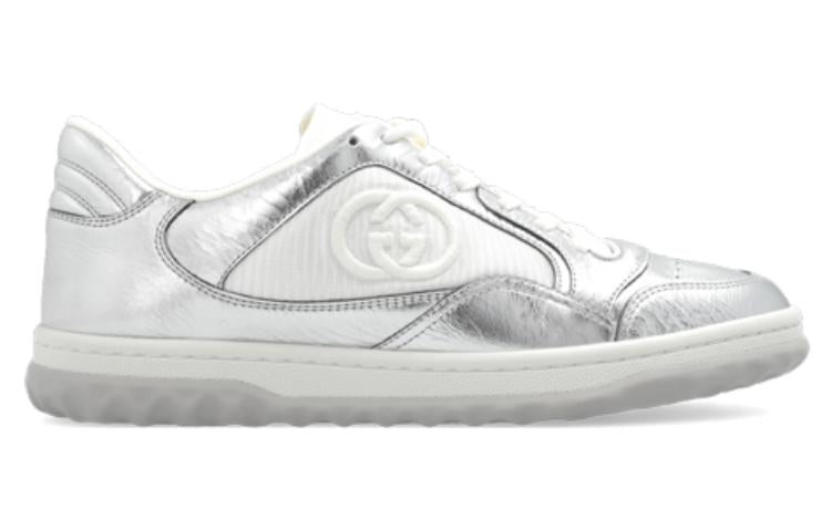 (WMNS) Gucci Mac80 Embroidered Sneakers 'White Silver' 750834-AACA9-8141 - 2