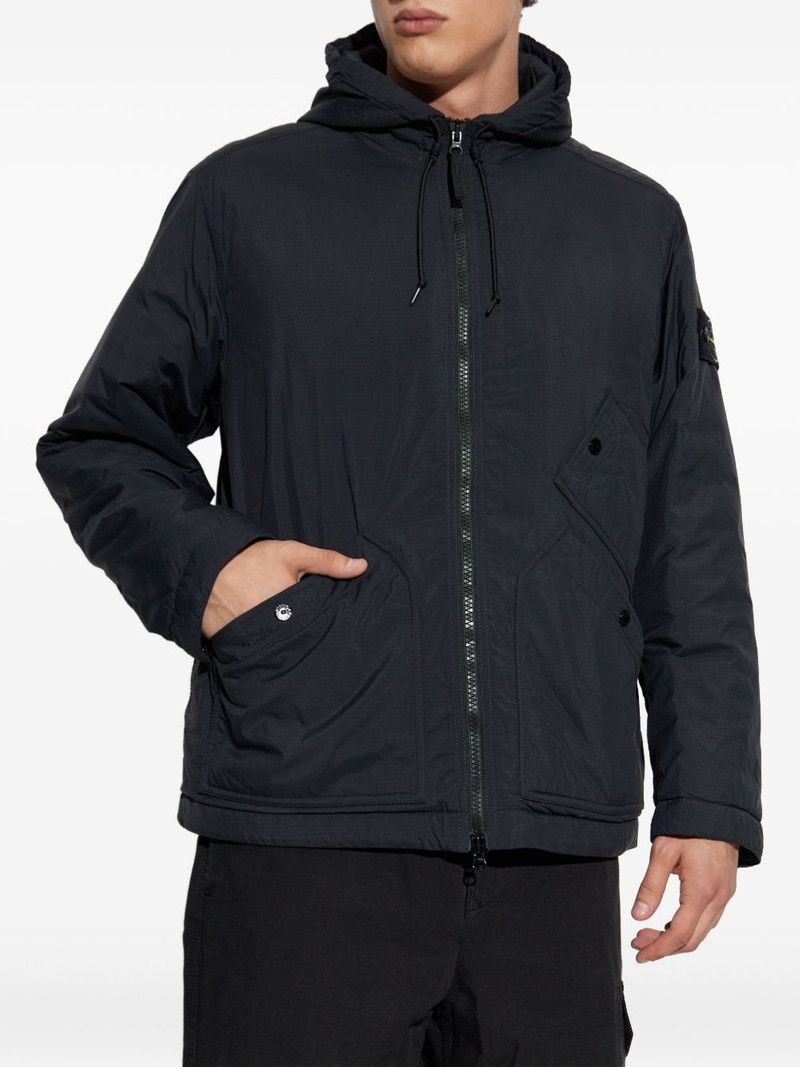 hooded patch-pocket jacket 3