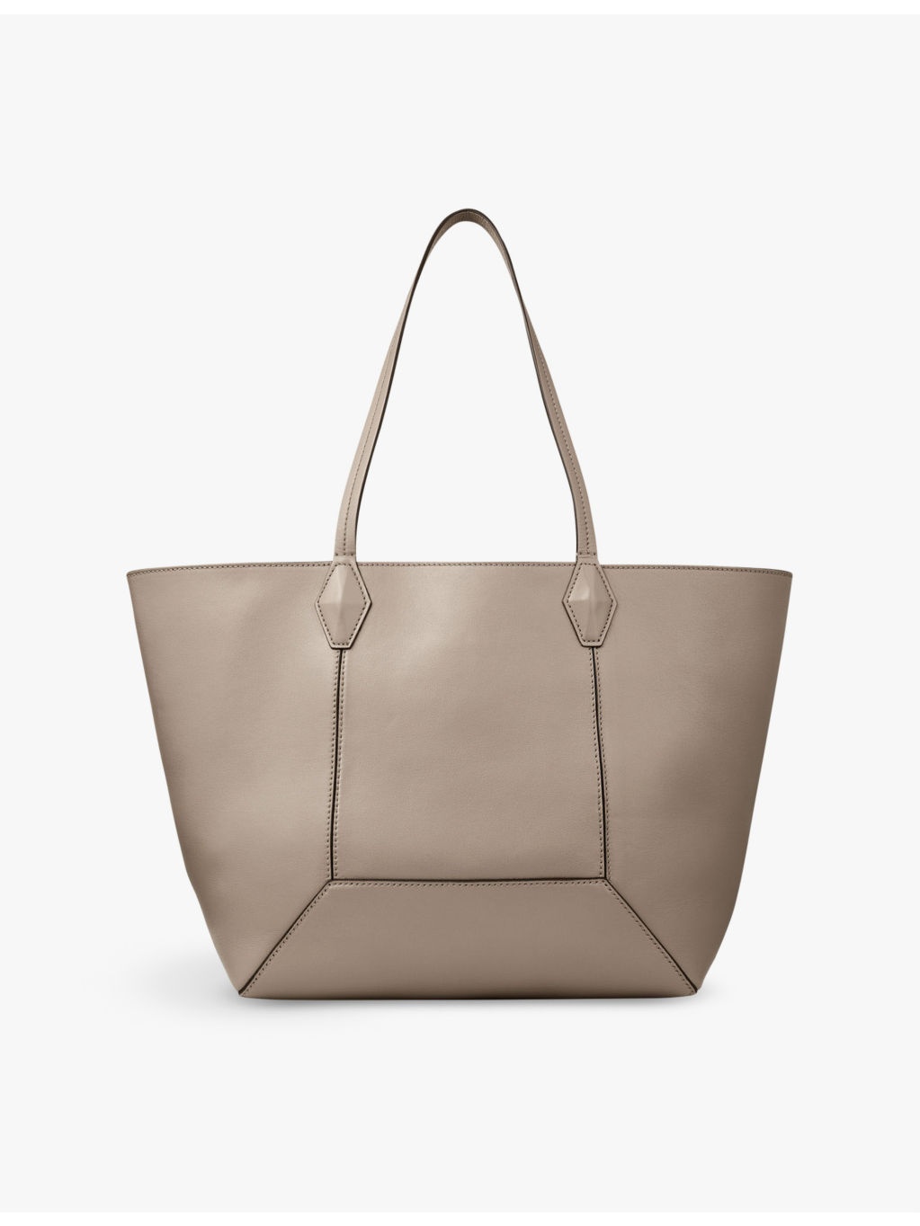 Diamond logo-embossed medium leather tote bag - 3