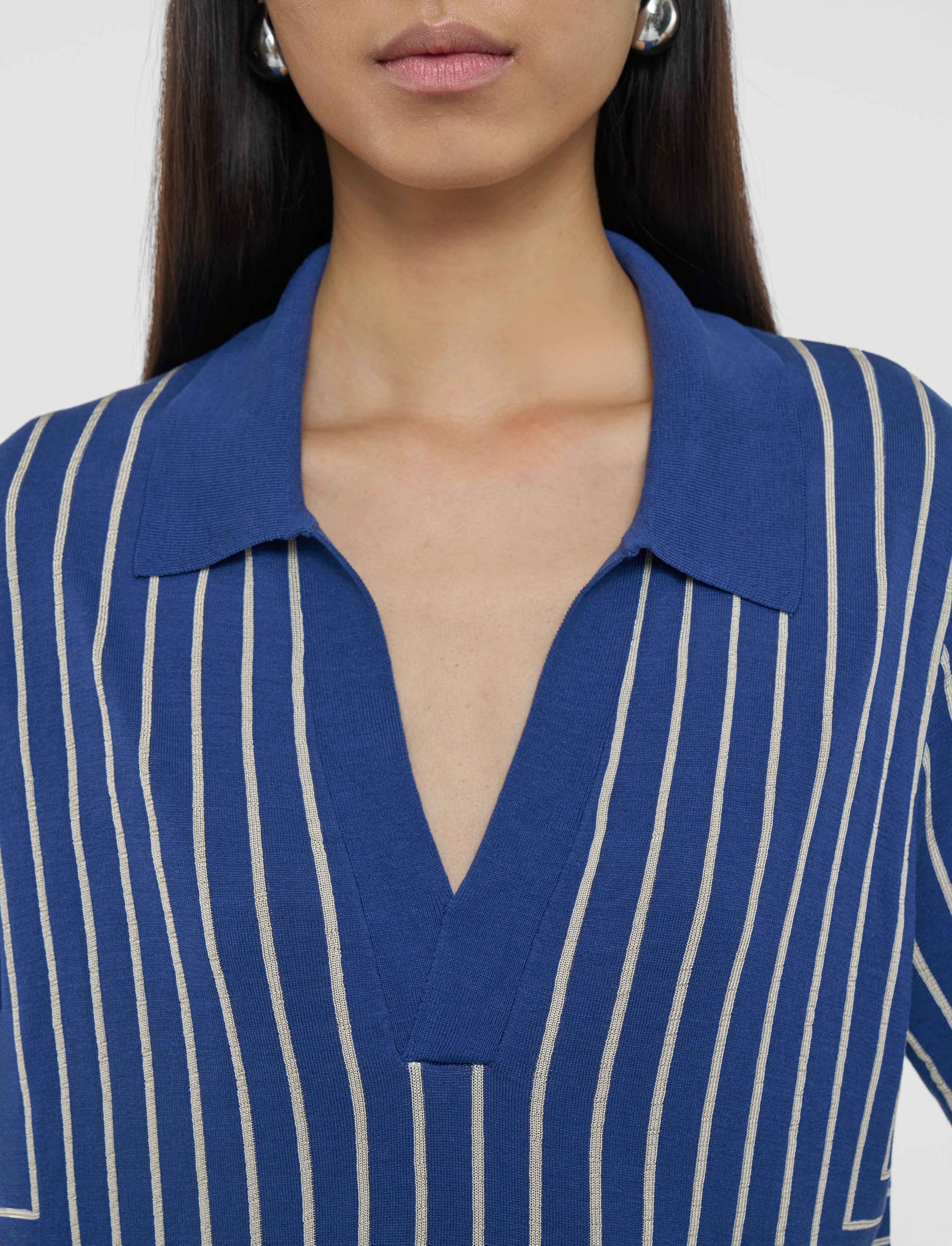 Geometric Jacquard Silk Blend Top - 5