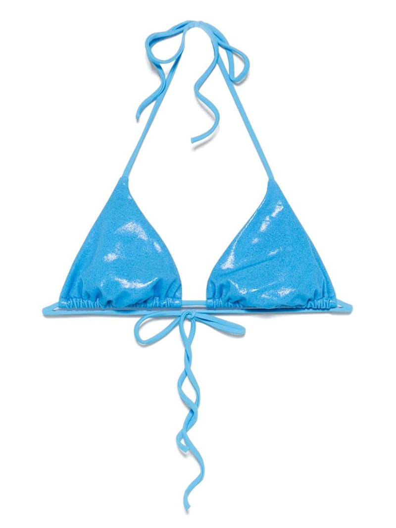 metallic-sheen triangle bikini top 1