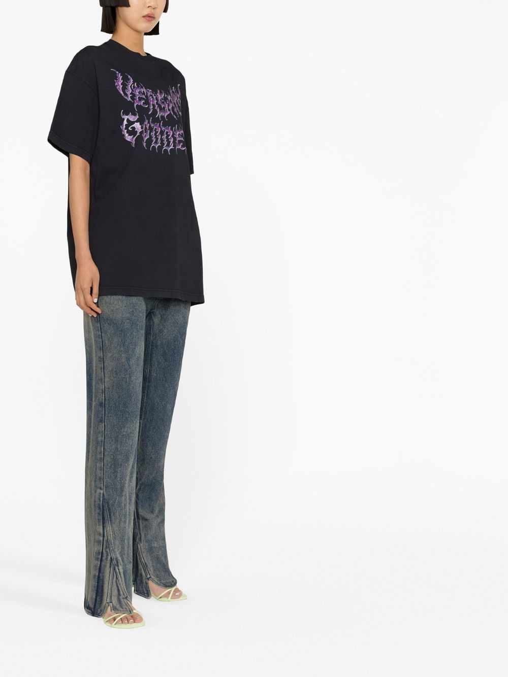 logo-print cotton T-shirt - 4