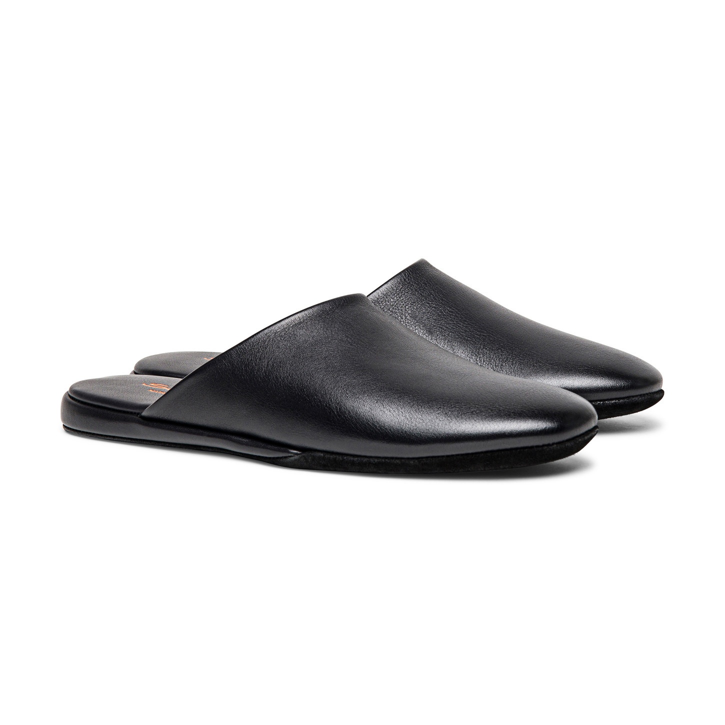 Men’s black leather slipper - 2