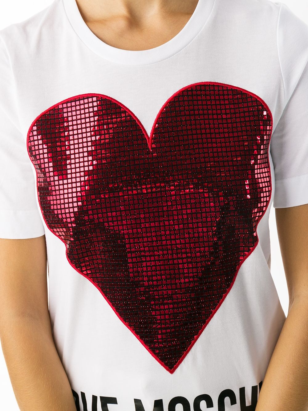 logo heart print T-shirt - 5