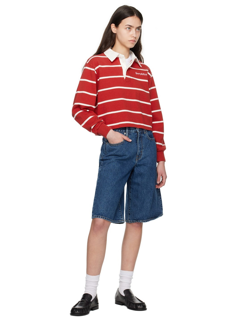 SLVRLAKE Blue Baggy Grace Denim Shorts outlook