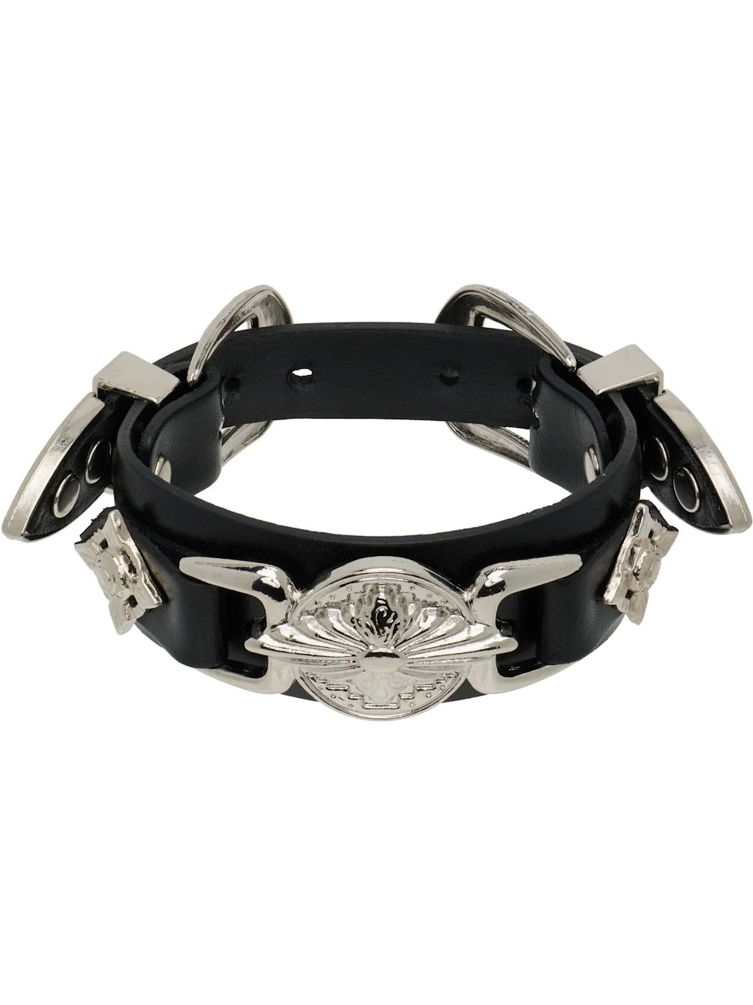 Double Buckle Bangle Bracelet - 1