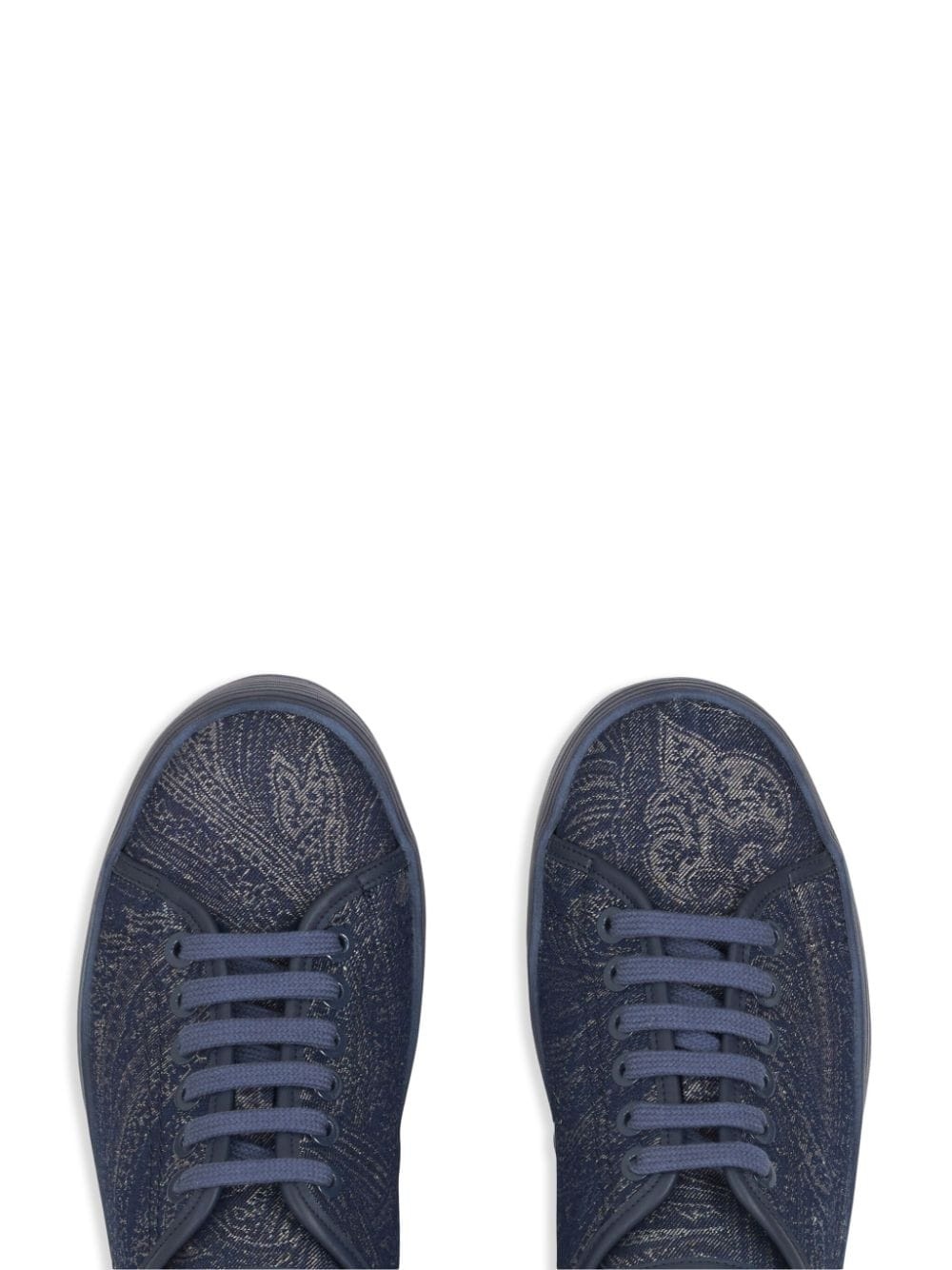 paisley-print denim sneakers - 3