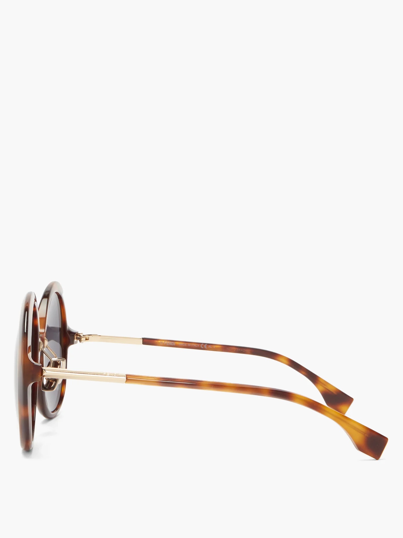 Round tortoiseshell-acetate sunglasses - 3