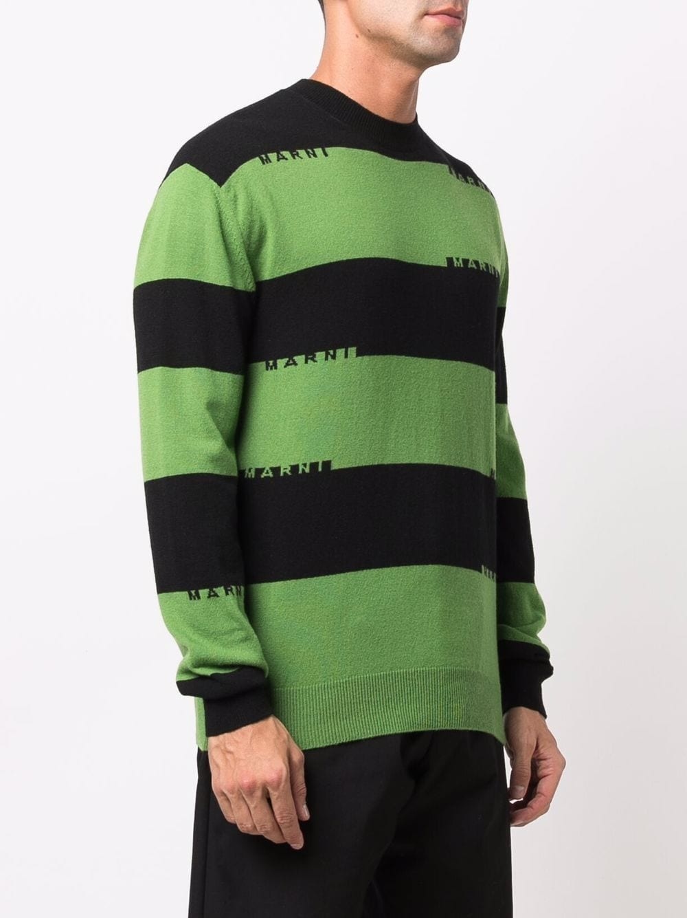 striped logo-knit jumper - 3