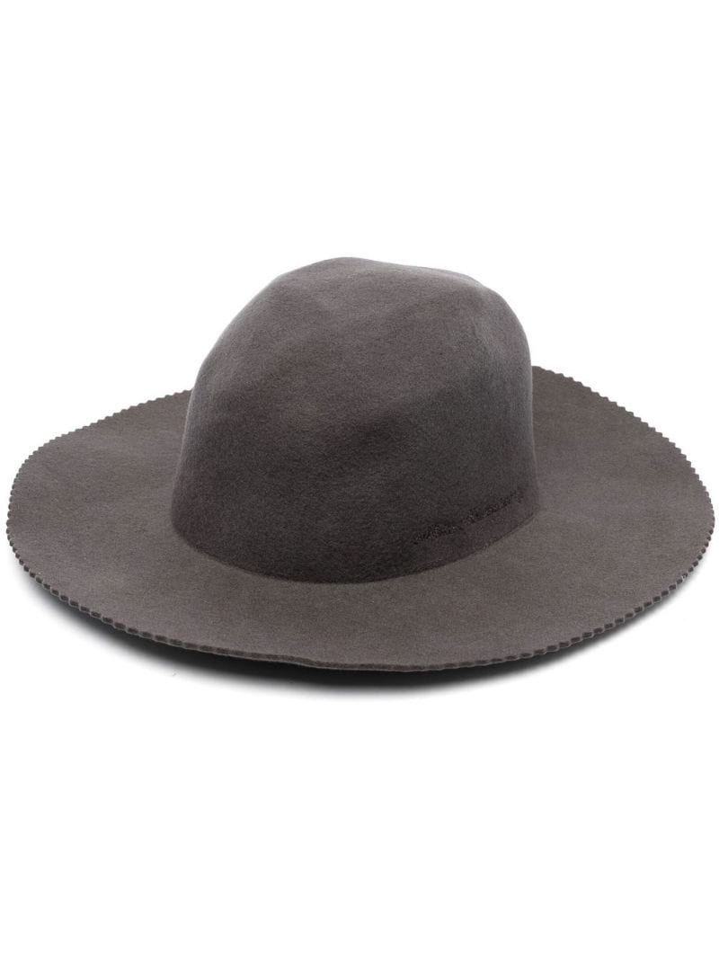scallop-edge fedora hat - 1
