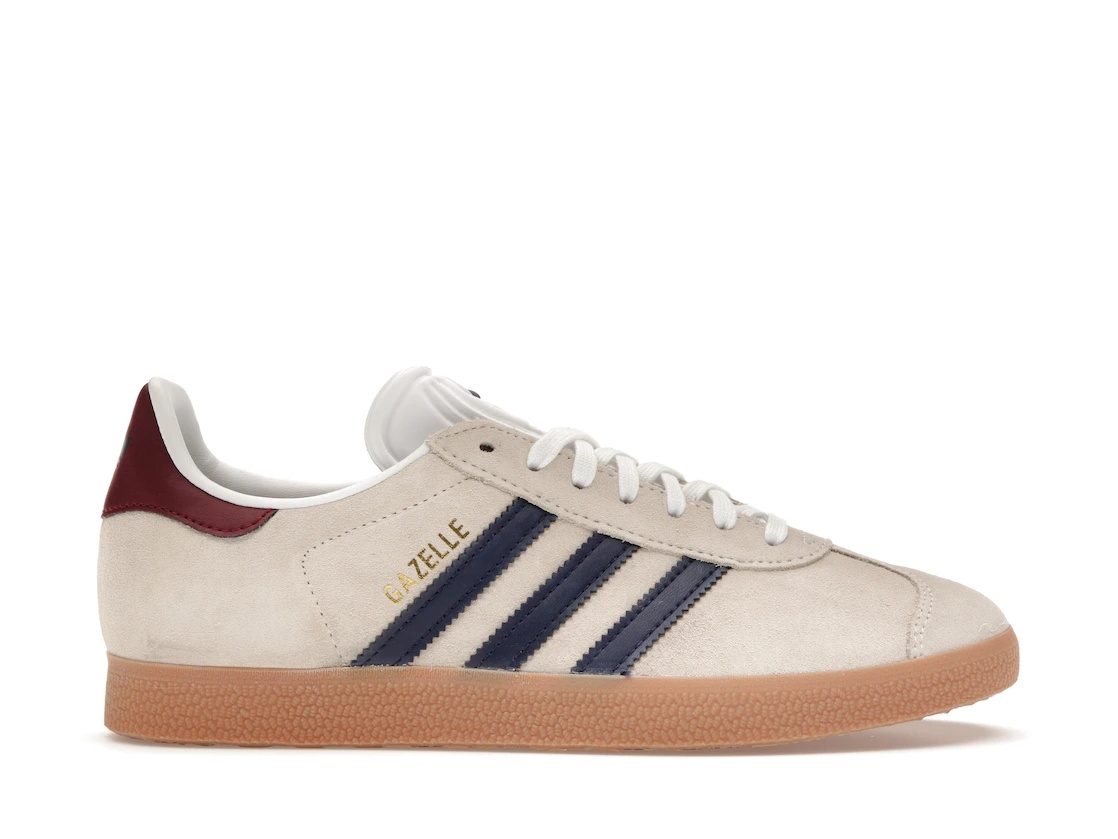 adidas Gazelle Beige Dark Blue Collegiate Burgundy - 1