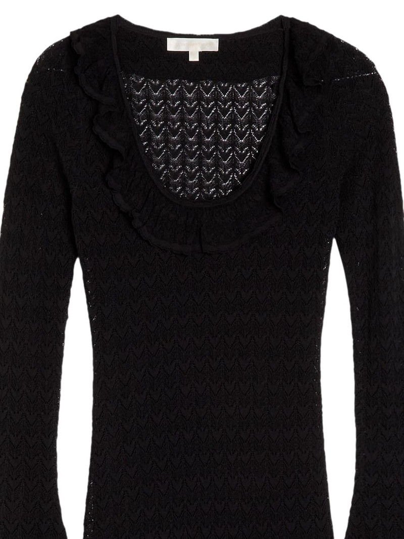 LoveShackFancy bell-sleeve midi dress outlook