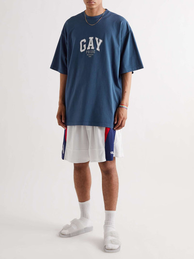 BALENCIAGA Appliquéd Cotton-Jersey T-Shirt outlook