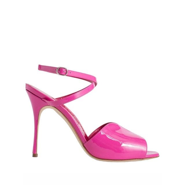 Pink patent leather hourani sandals - 1