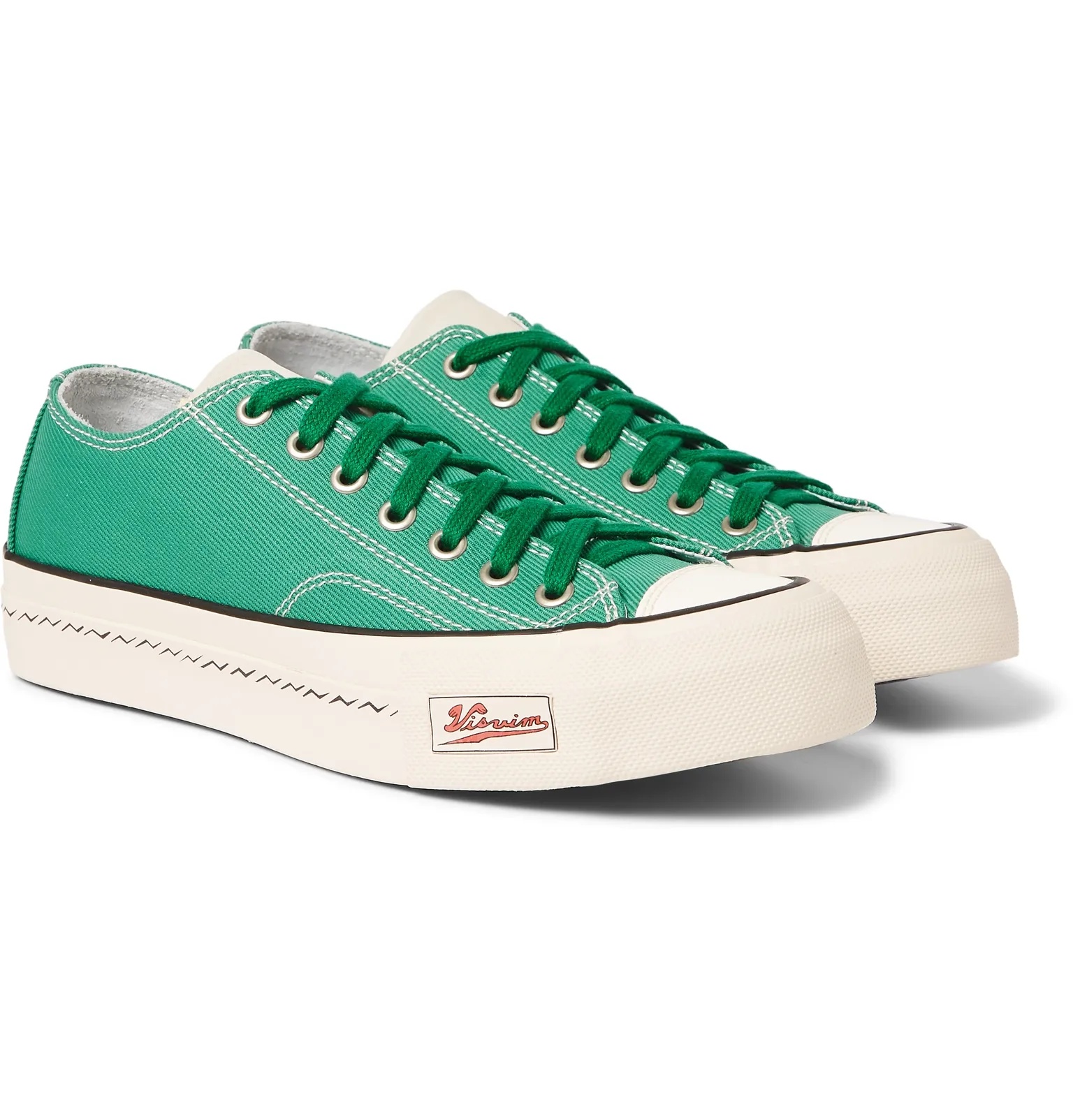 Skagway Leather-Trimmed Canvas Sneakers - 18