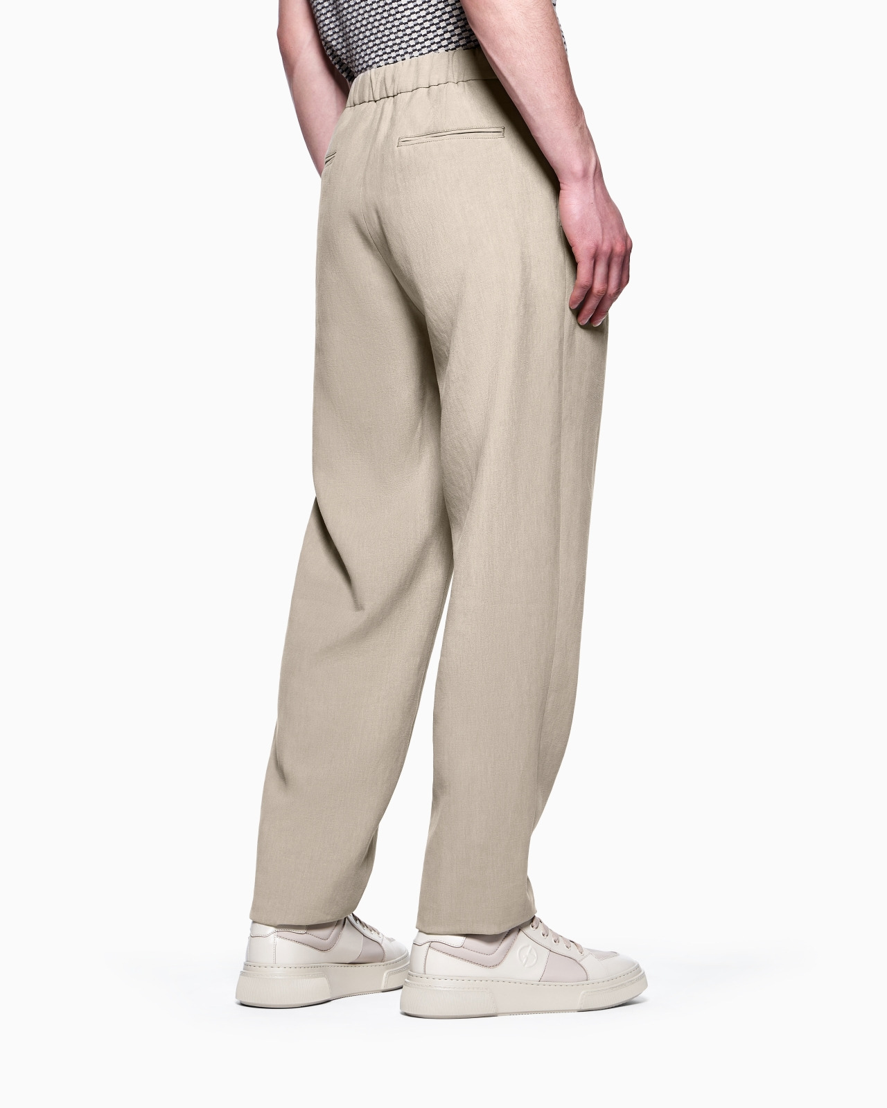 SINGLE-PLEAT, LINEN-CANVAS TROUSERS - 3