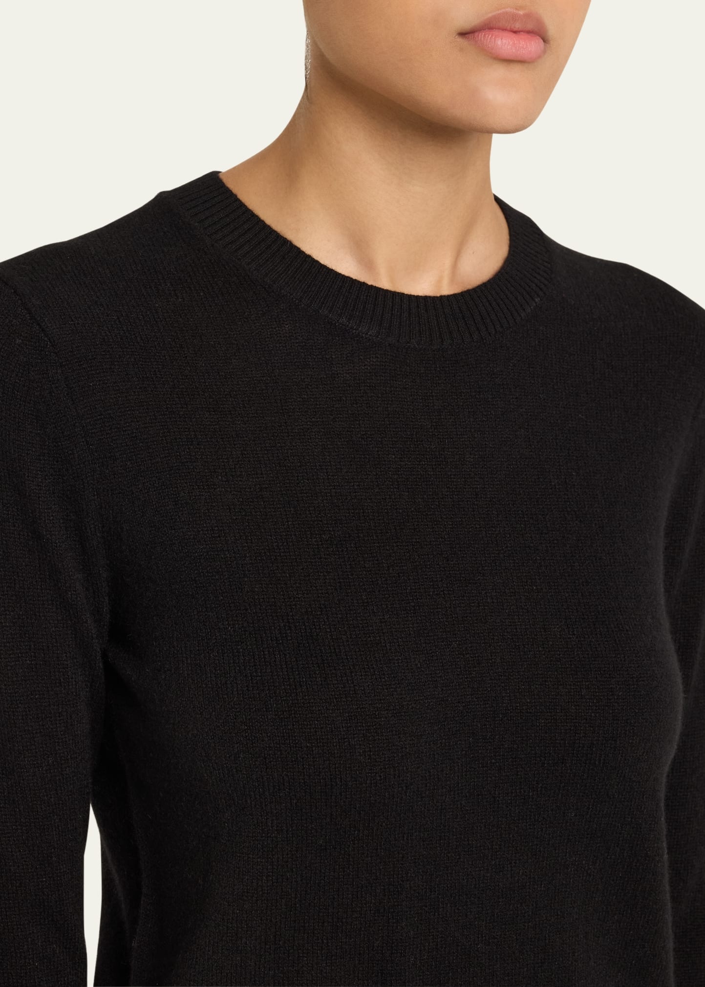 Shrunken Crewneck Sweater in Cashmere - 5
