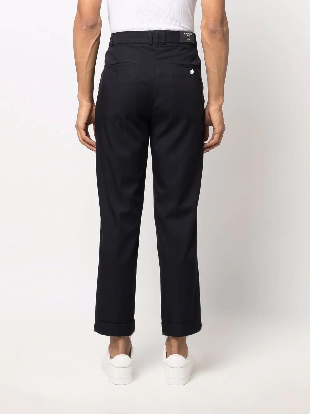 tailored-cut straight-leg trousers - 4