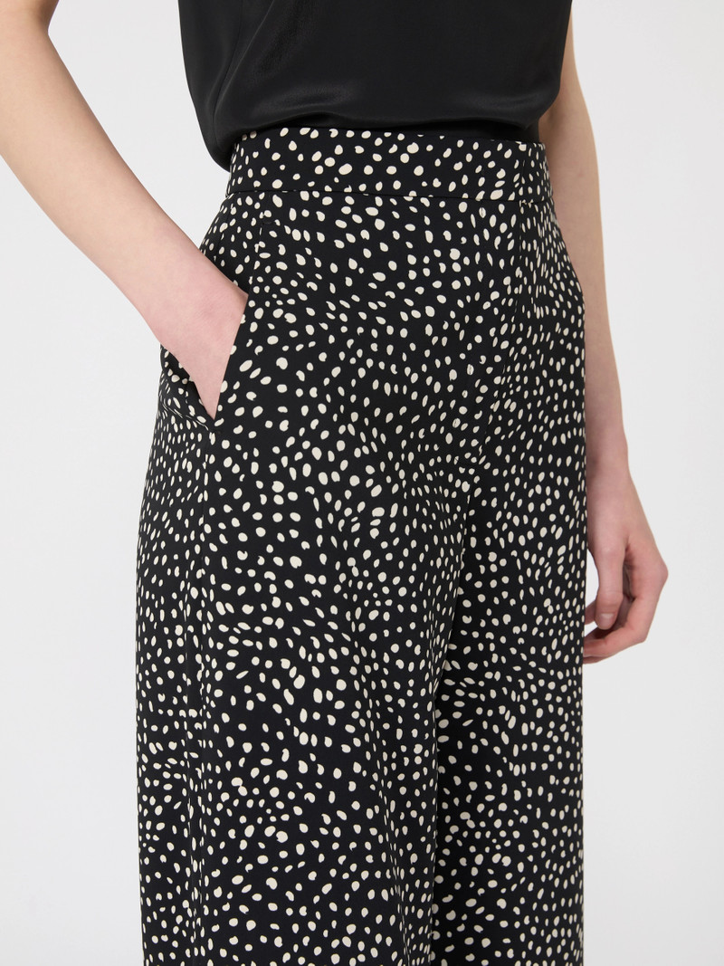 FRESCO Printed sablé trousers - BLACK 5