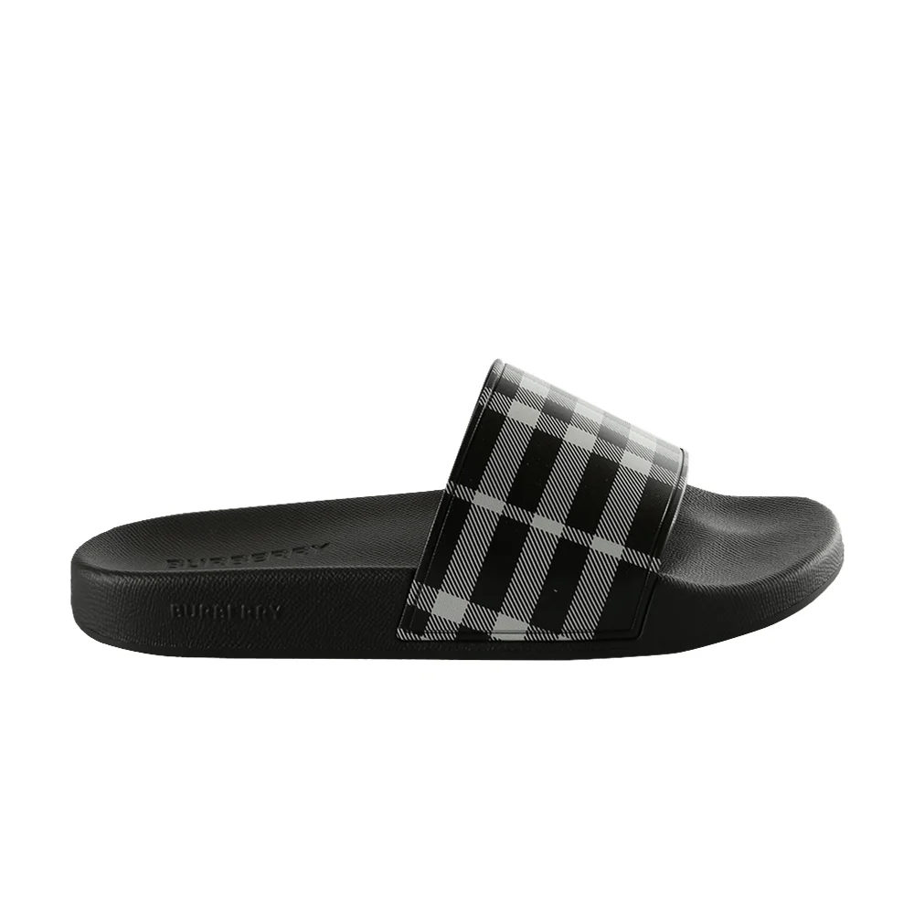 Burberry Check Slides 'Black Calico' - 1