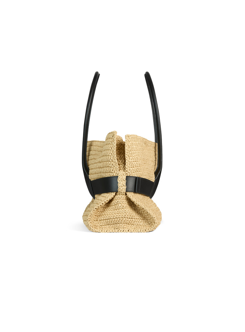 Large Anthem bag in smooth leather and crochet 8