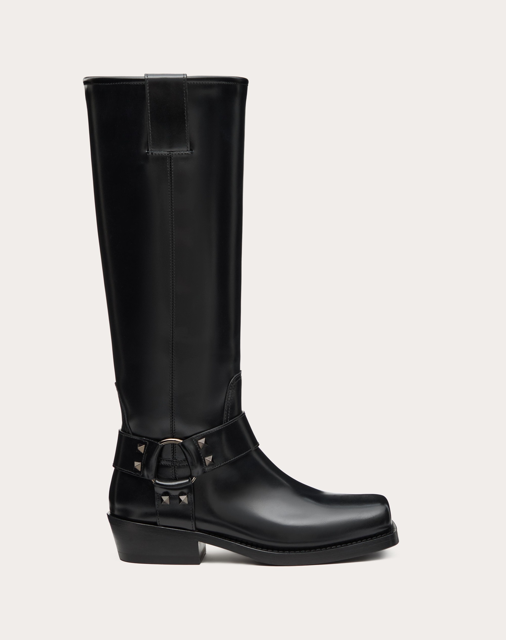 ROCKSTUD CALFSKIN BIKER BOOT 40MM - 1