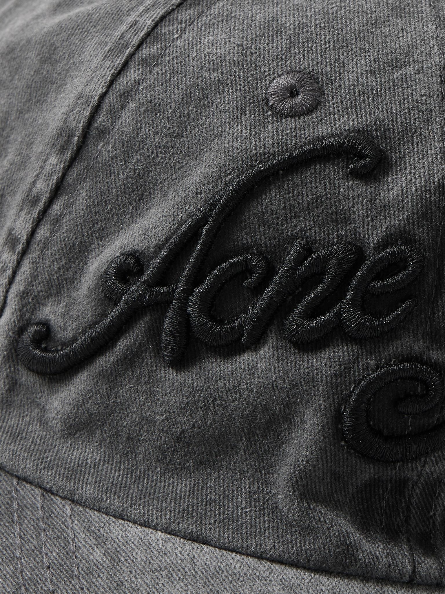 Carliy Tourist Logo-Embroidered Cotton-Twill Baseball Cap Black - 4