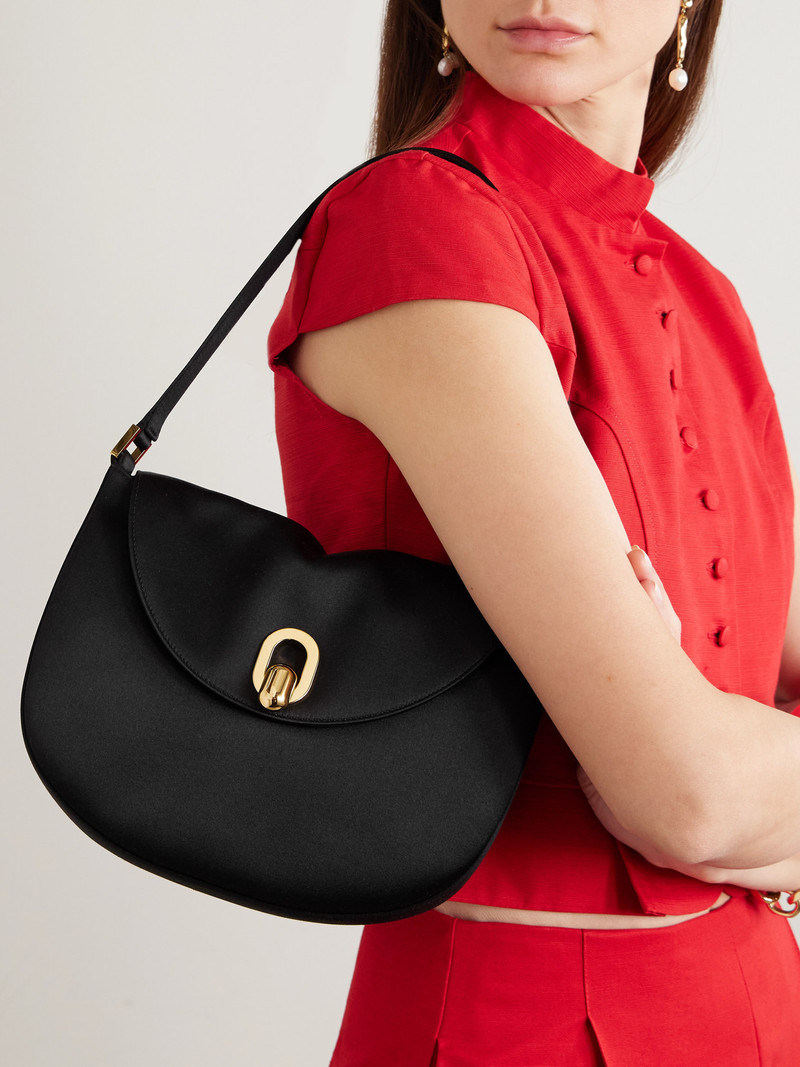SAVETTE Tondo Small Satin Shoulder Bag outlook
