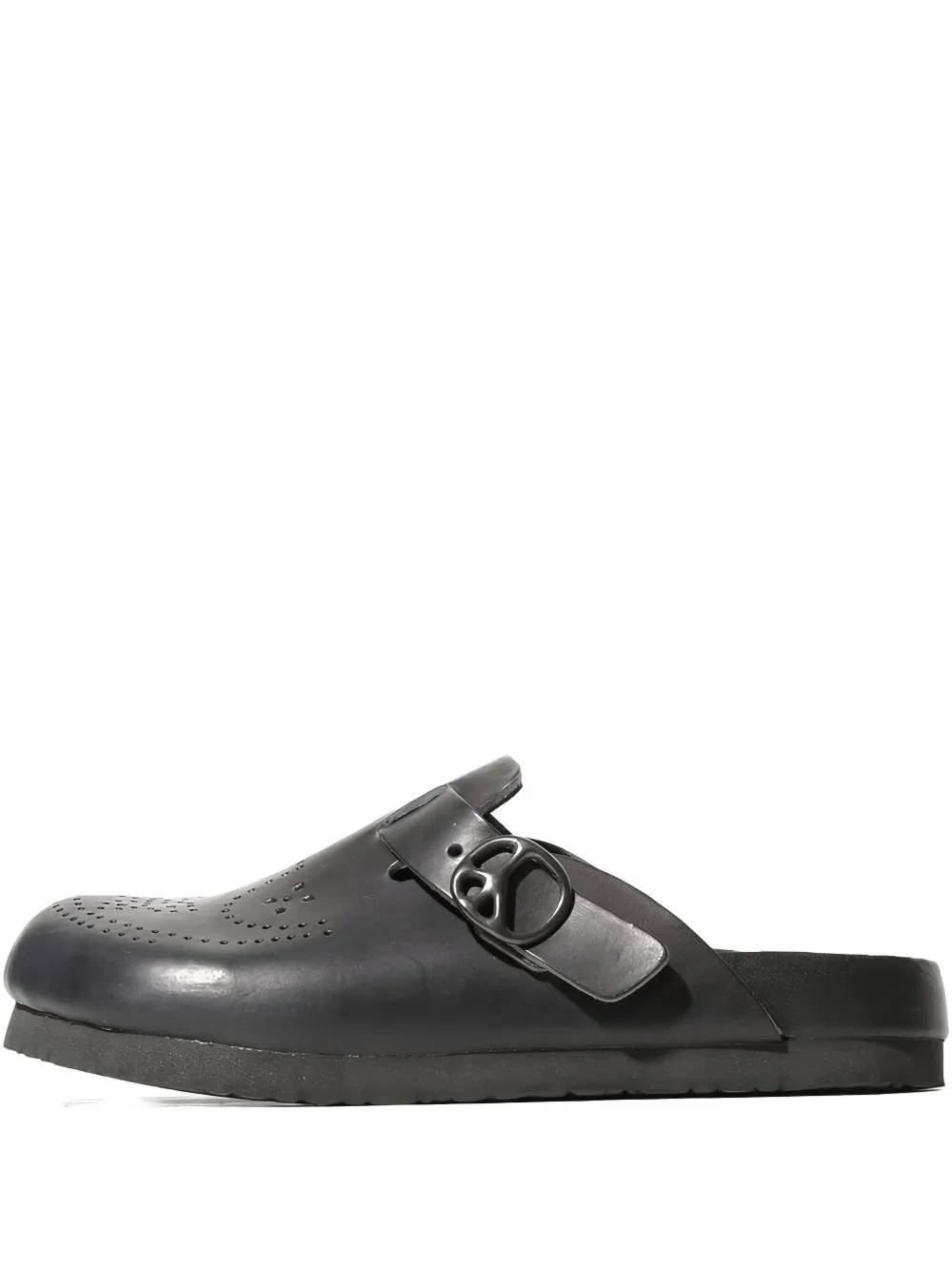 perforated buckled mules - 1