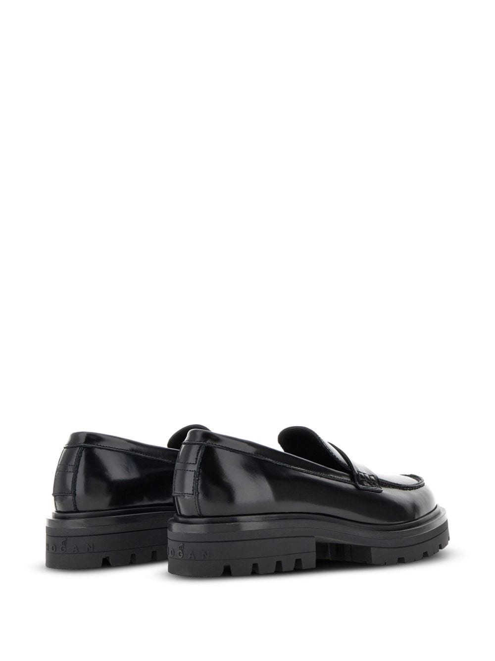 slip-on leather loafers - 3