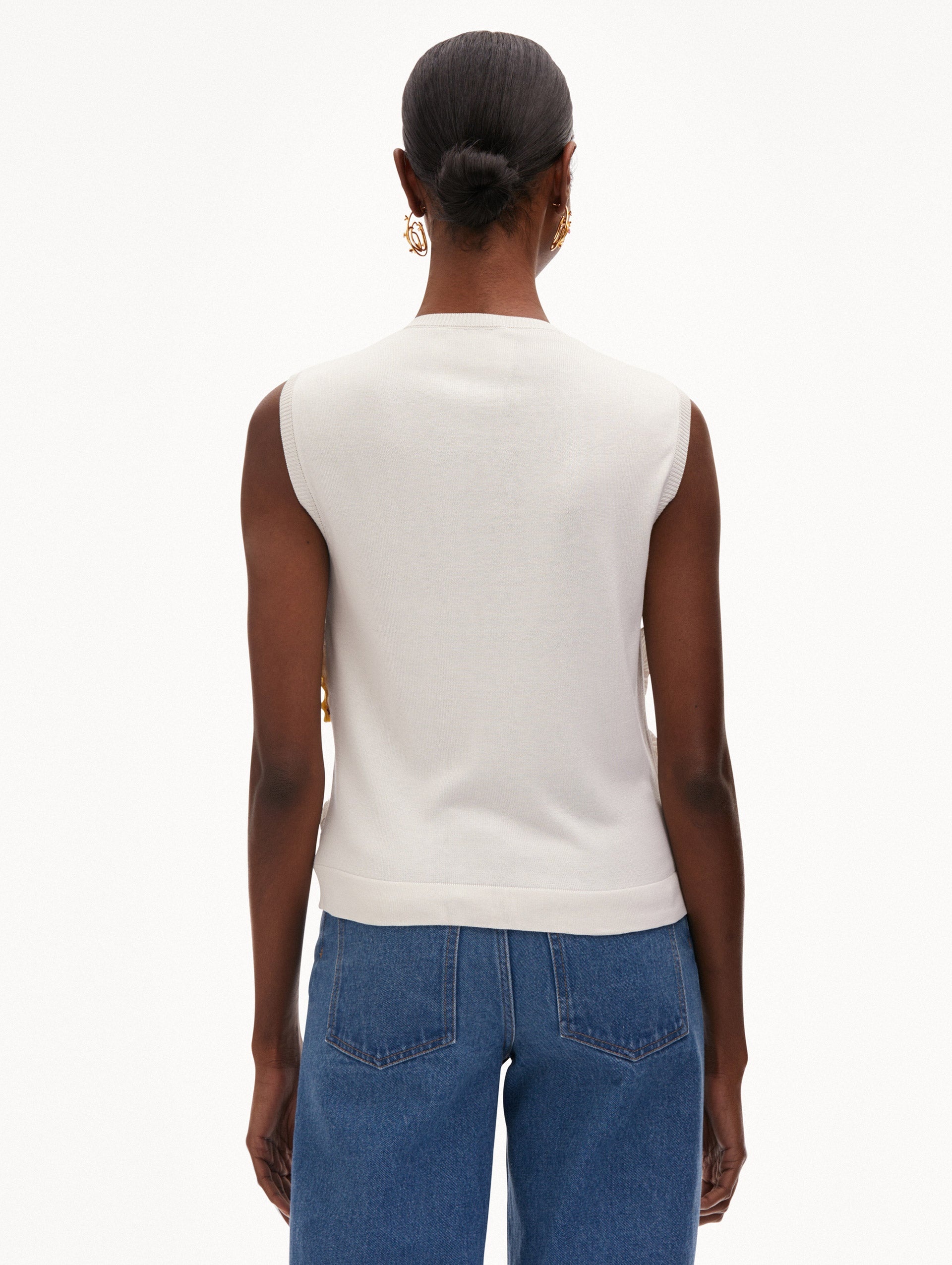 ORCHID THREADWORK INSET TANK - 4