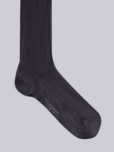 Thom Browne Cotton Essential Rib Stitch Mid Calf Socks outlook