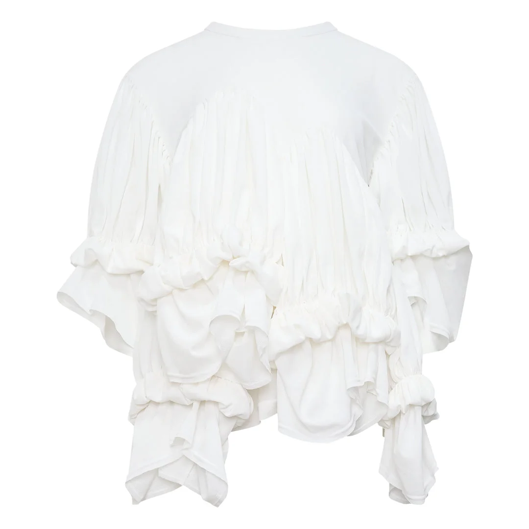 Translucent Layered Ruffle Top - 1