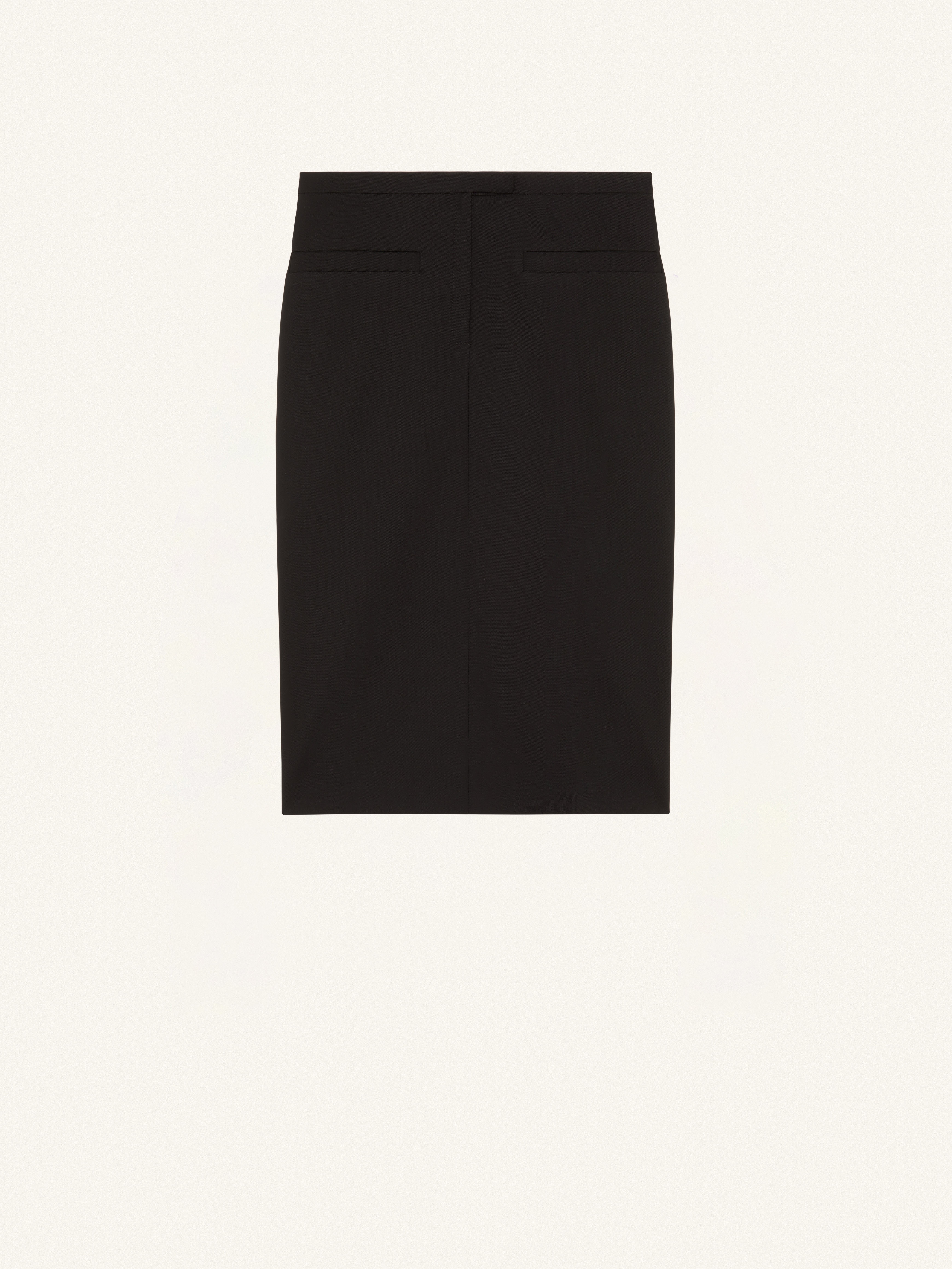 WOOL DOUBLE SLITS SKIRT - 1